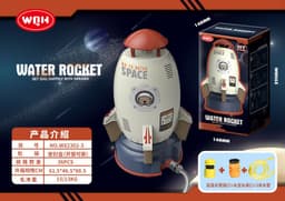 image-Flying Sprinkler Rocket Water Toy with Pipes - Rotating Sprayer