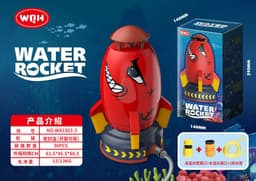 image-Flying Sprinkler Rocket Water Toy with Pipes - Rotating Sprayer