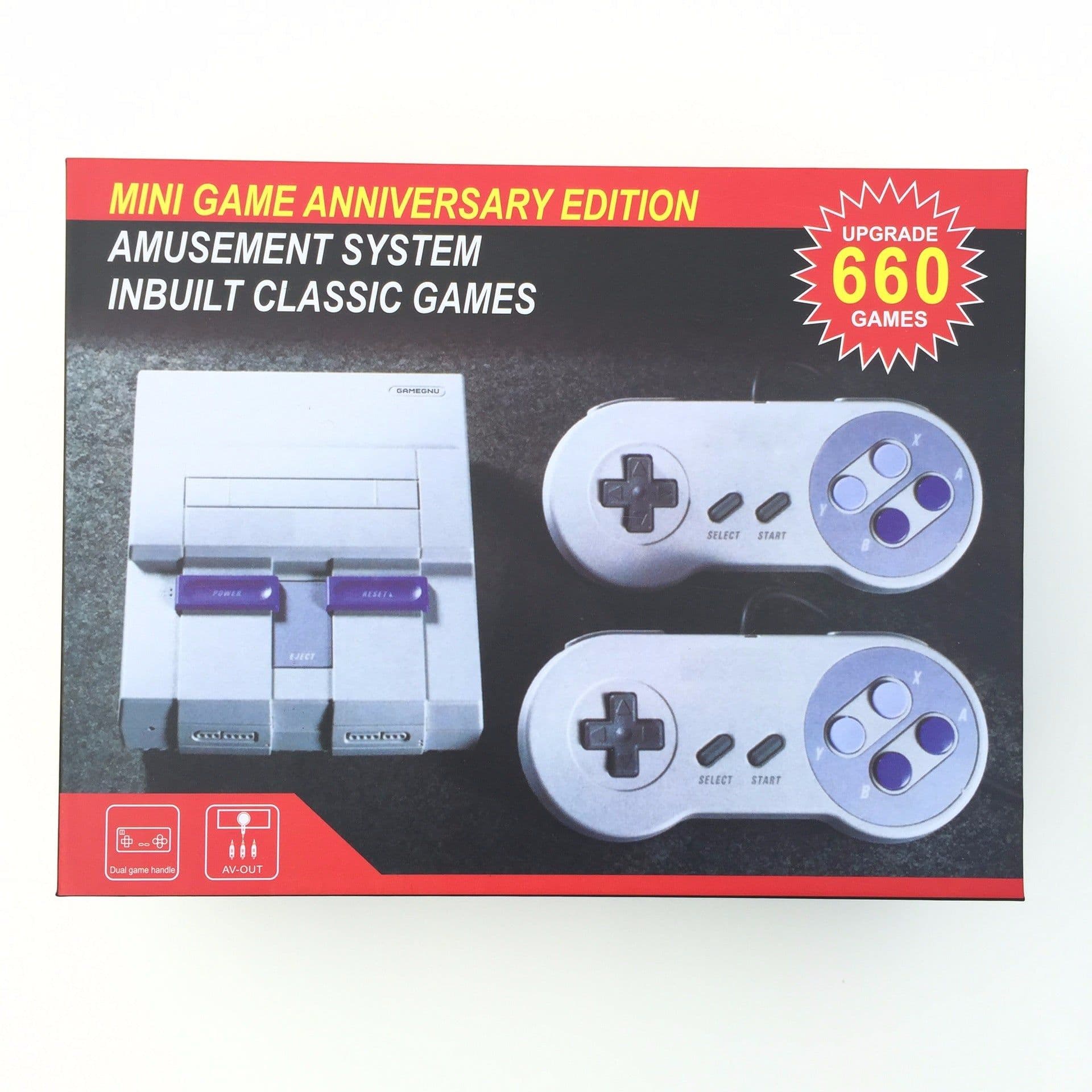 image-StarMalone SNES Mini Game Console 660 Games 8-Bit TV System