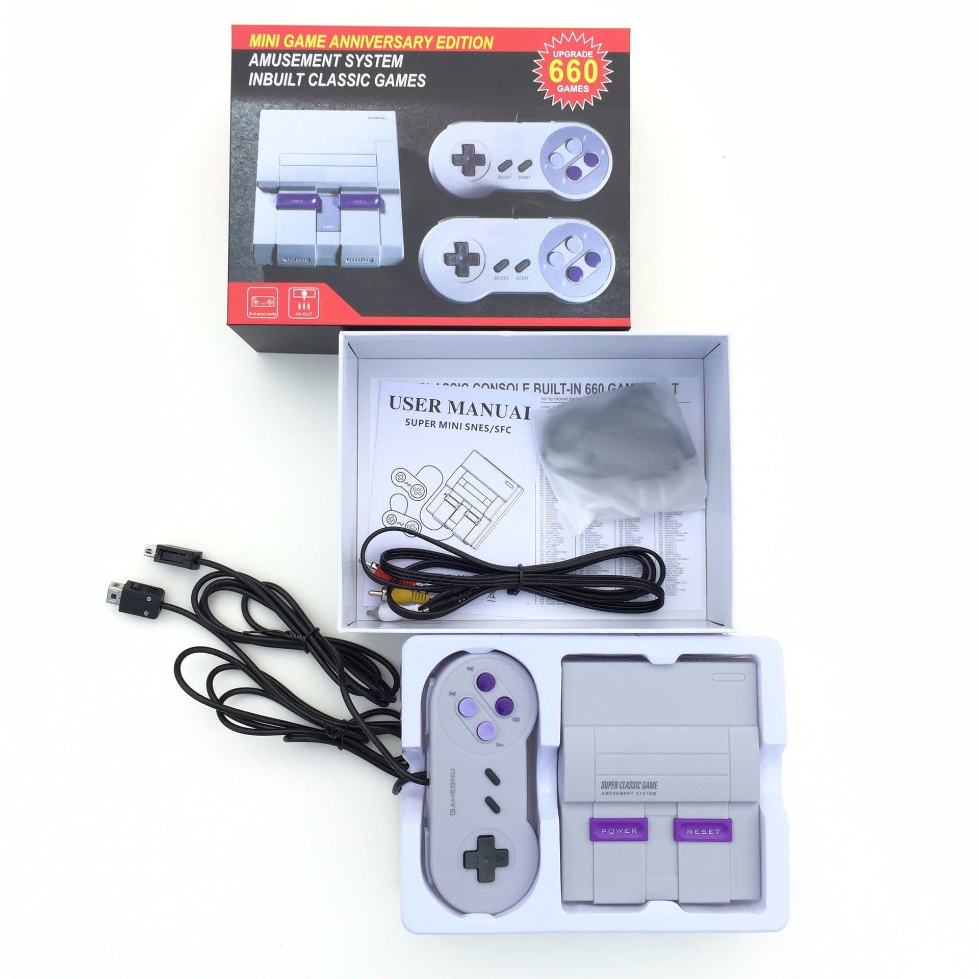 image-StarMalone SNES Mini Game Console 660 Games 8-Bit TV System