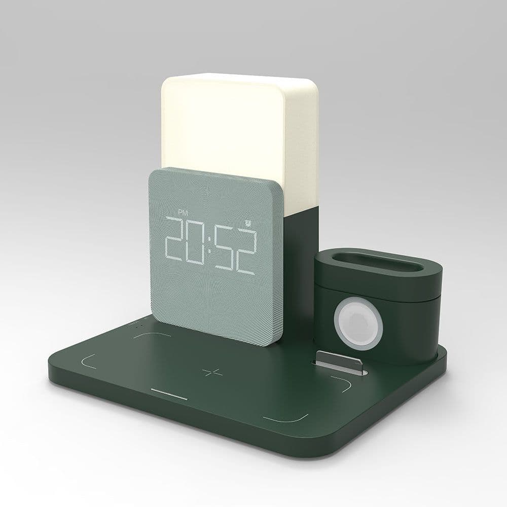 image-6-in-1 Wireless Charger with Night Light and Clock