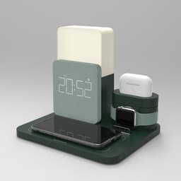 image-6-in-1 Wireless Charger with Night Light and Clock