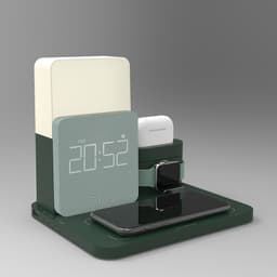 image-6-in-1 Wireless Charger with Night Light and Clock