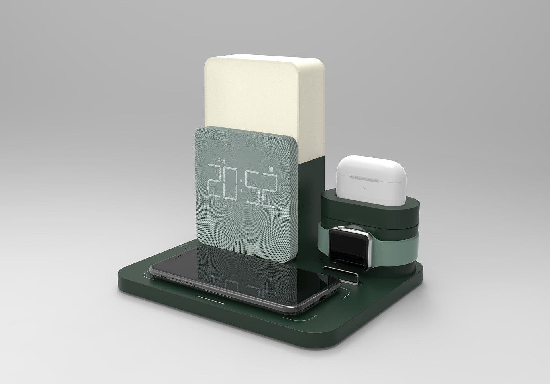 image-6-in-1 Wireless Charger with Night Light and Clock