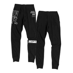 image-LIVE FIT Men's Cotton Sports Pants - Breathable Slim Fit Black Yellow