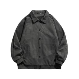 image-Morgrafs Men's Suede Jacket Lapel Single-Breasted Casual Coat