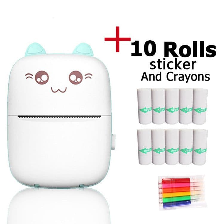 image-Mini Portable Photo Printer 57mm Thermal Printer with Stickers