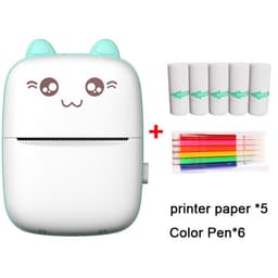 image-Mini Portable Photo Printer 57mm Thermal Printer with Stickers