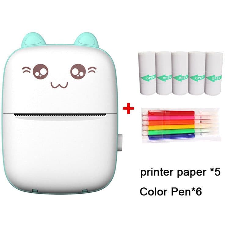 image-Mini Portable Photo Printer 57mm Thermal Printer with Stickers