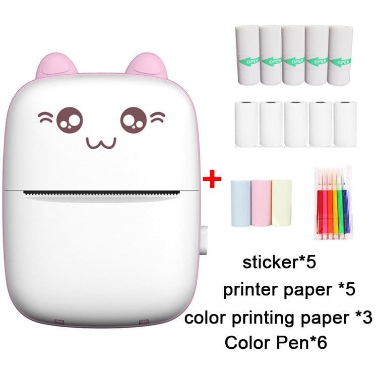 image-Mini Portable Photo Printer 57mm Thermal Printer with Stickers
