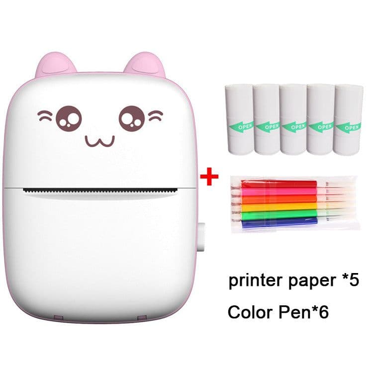 image-Mini Portable Photo Printer 57mm Thermal Printer with Stickers