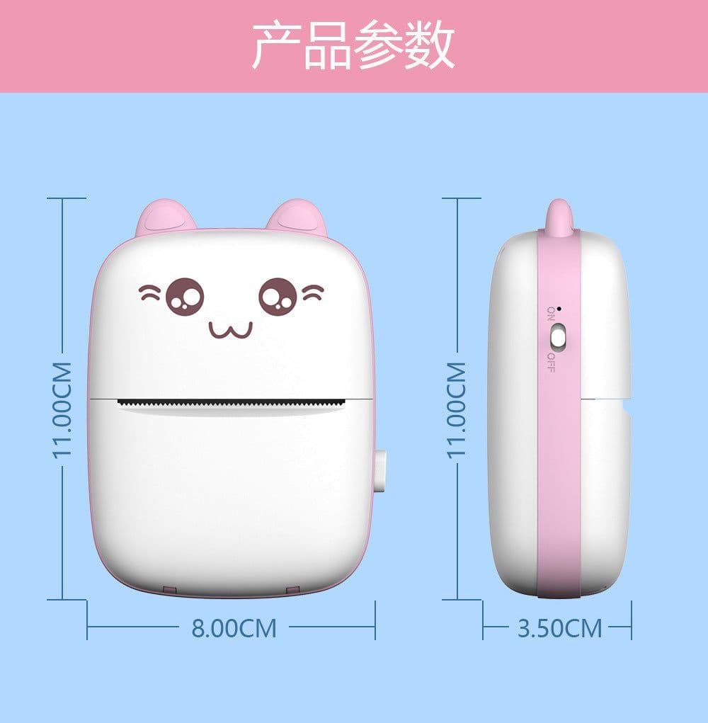 image-Mini Portable Photo Printer 57mm Thermal Printer with Stickers