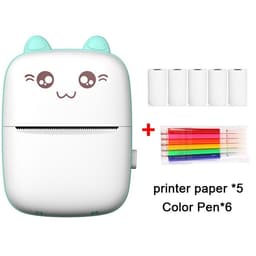 image-Mini Portable Photo Printer 57mm Thermal Printer with Stickers