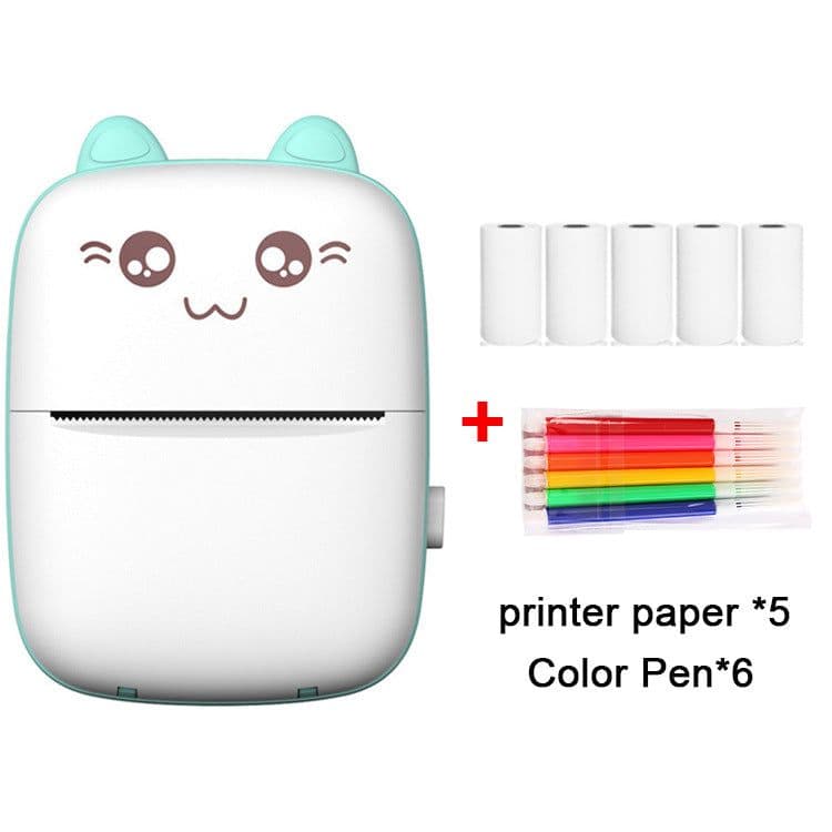 image-Mini Portable Photo Printer 57mm Thermal Printer with Stickers