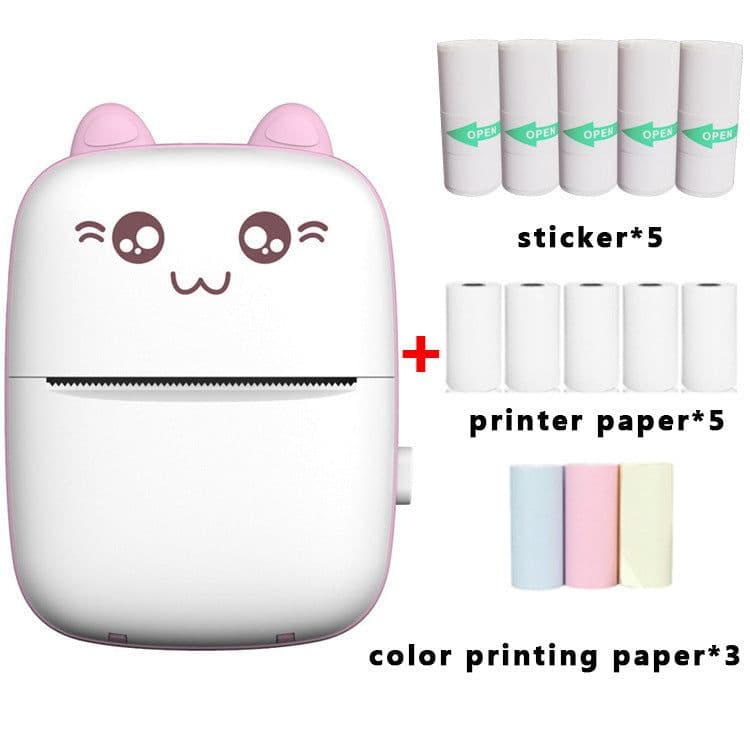 image-Mini Portable Photo Printer 57mm Thermal Printer with Stickers