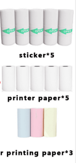 image-Mini Portable Photo Printer 57mm Thermal Printer with Stickers