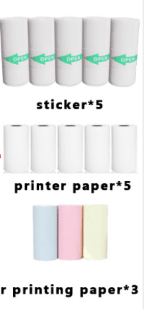 image-Mini Portable Photo Printer 57mm Thermal Printer with Stickers