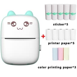 image-Mini Portable Photo Printer 57mm Thermal Printer with Stickers