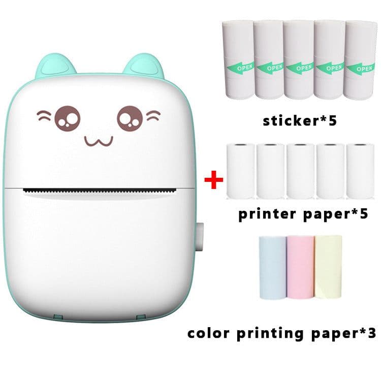 image-Mini Portable Photo Printer 57mm Thermal Printer with Stickers