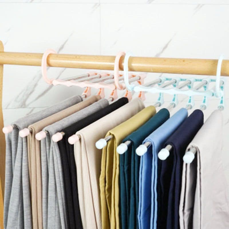 image-Morning Butterfly Stainless Steel Multi-Layer Folding Pants Hanger