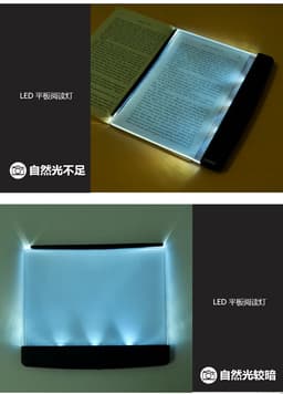 image-LED Flat Reading Night Light with Eye Protection - Black/White
