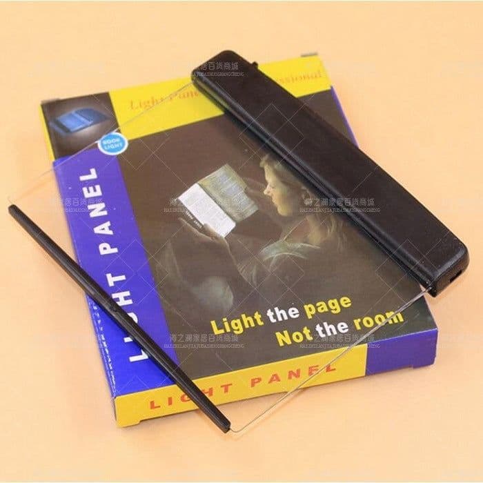 image-LED Flat Reading Night Light with Eye Protection - Black/White