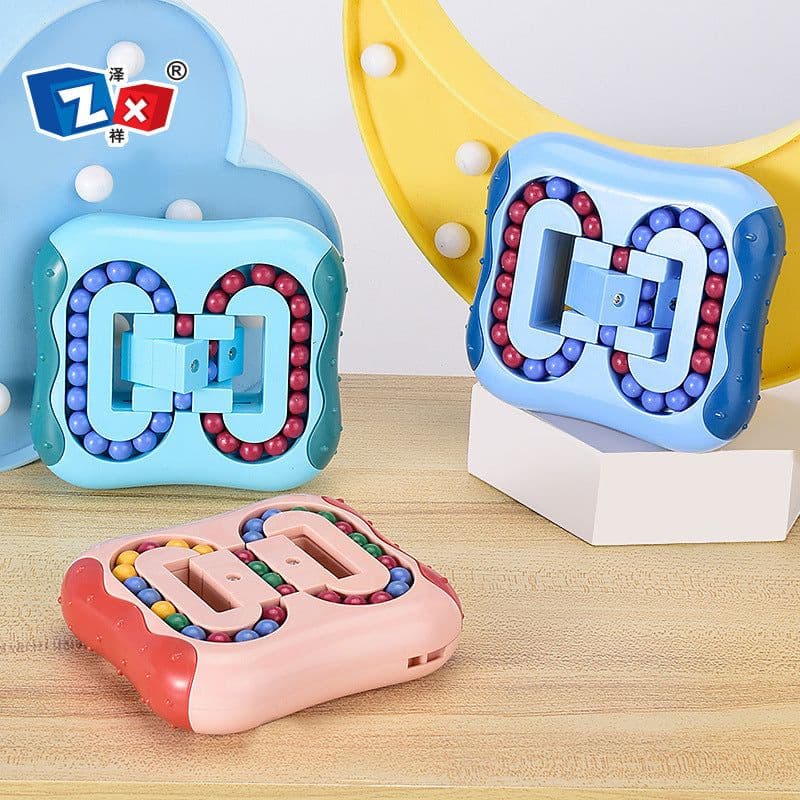 image-Rotating Magic Beans Fidget Spinner Cube Toy for Kids 7-14