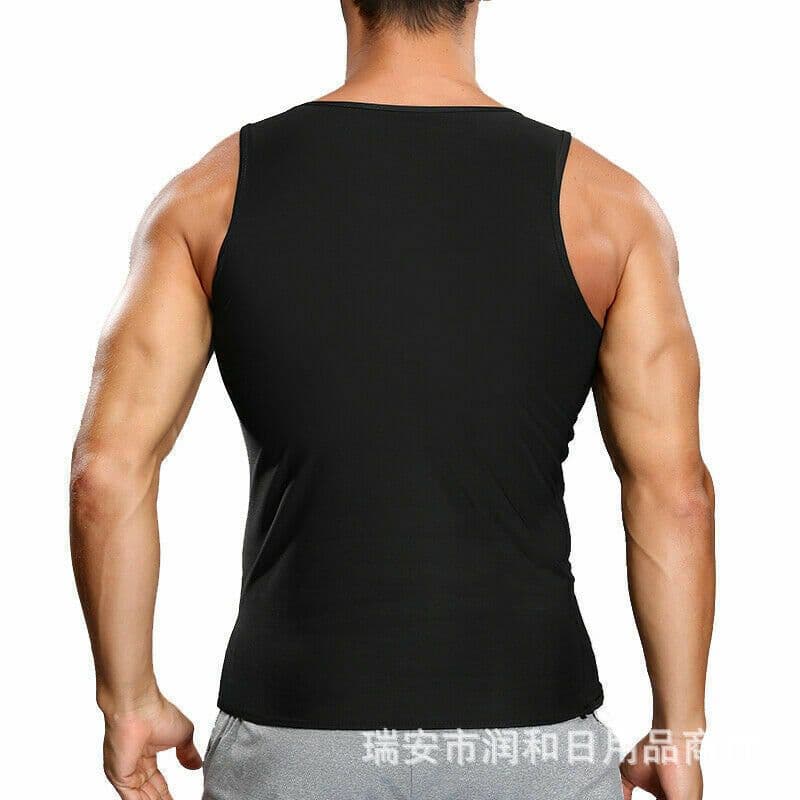 image-Men's Neoprene Sauna Sweat Vest for Fitness and Weight Loss