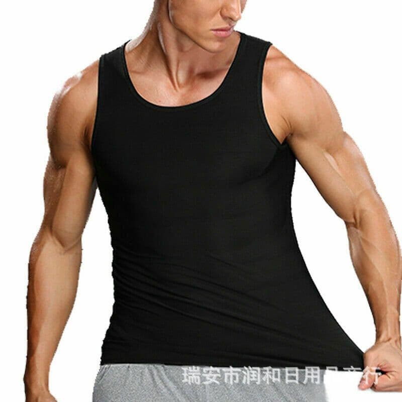 image-Men's Neoprene Sauna Sweat Vest for Fitness and Weight Loss