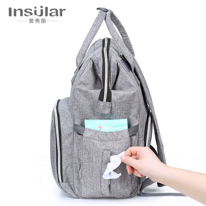 image-Yinxiu Mommy Bag Backpack Large Capacity Waterproof Diaper Bag
