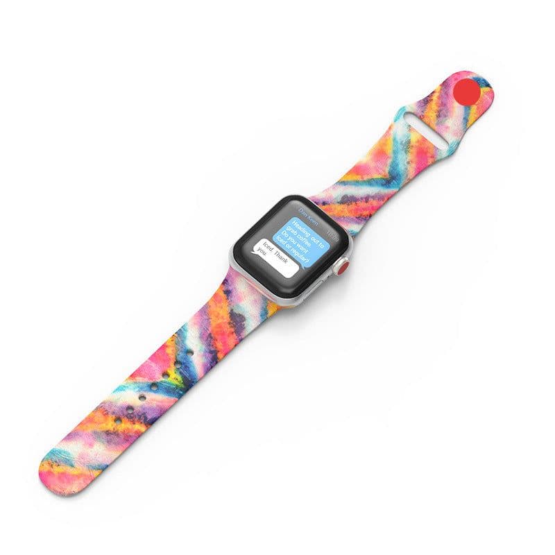 image-Apple Watch Silicone Band Custom Pattern 38/40/42/44mm Series 1-6 SE
