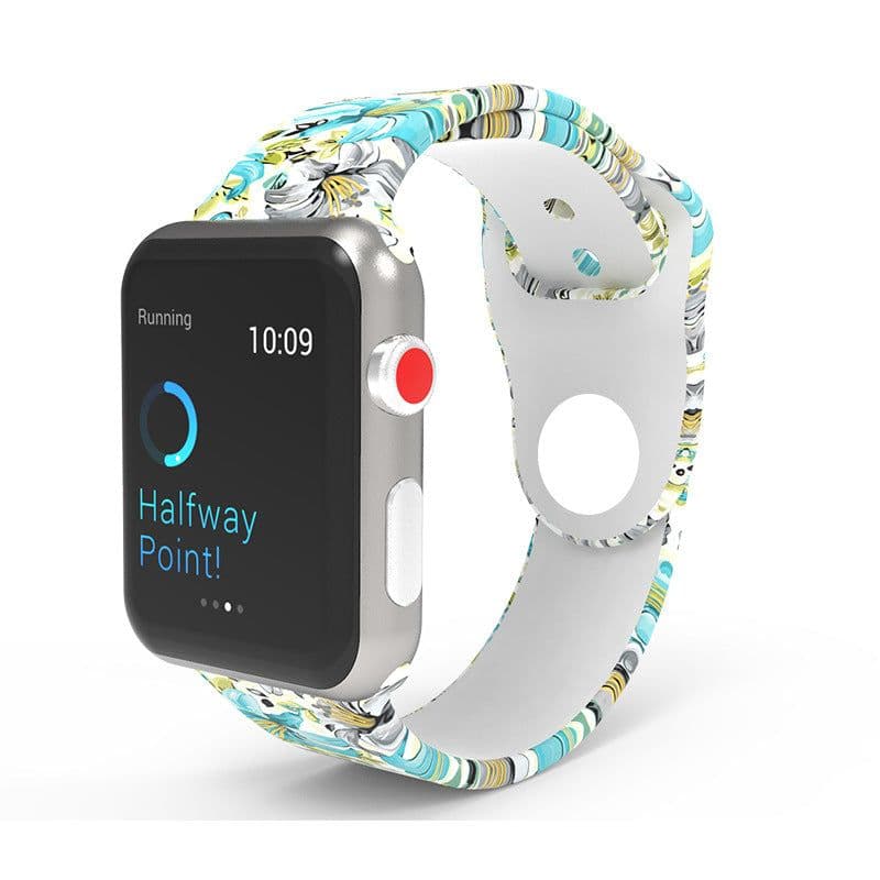 image-Apple Watch Silicone Band Custom Pattern 38/40/42/44mm Series 1-6 SE
