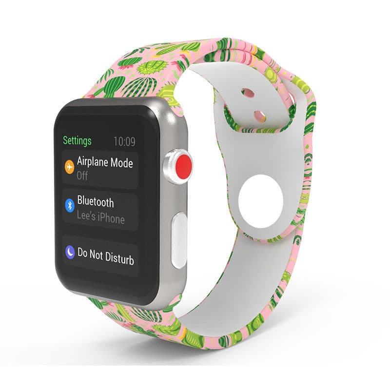 image-Apple Watch Silicone Band Custom Pattern 38/40/42/44mm Series 1-6 SE