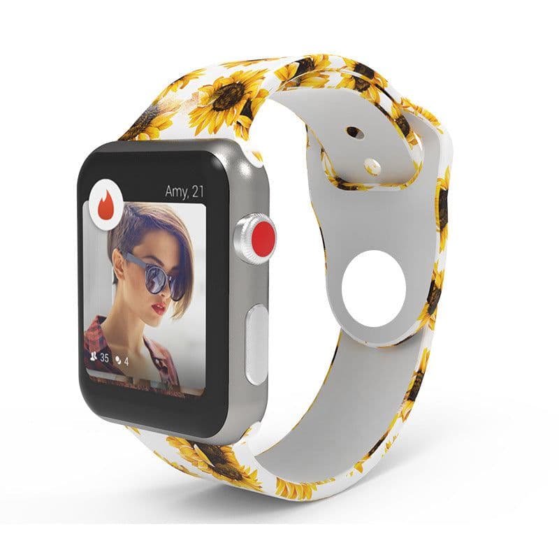image-Apple Watch Silicone Band Custom Pattern 38/40/42/44mm Series 1-6 SE