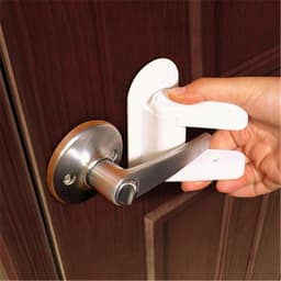 image-Child Safety Door Lever Lock 2-Pack ABS Anti-Theft Protection