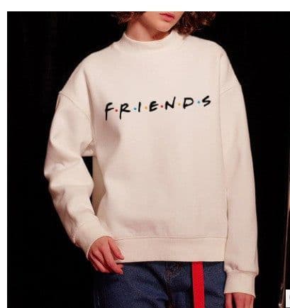 image-Women's Black Printed Fleece Sweatshirt Long Sleeve Round Neck