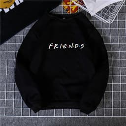image-Women's Black Printed Fleece Sweatshirt Long Sleeve Round Neck