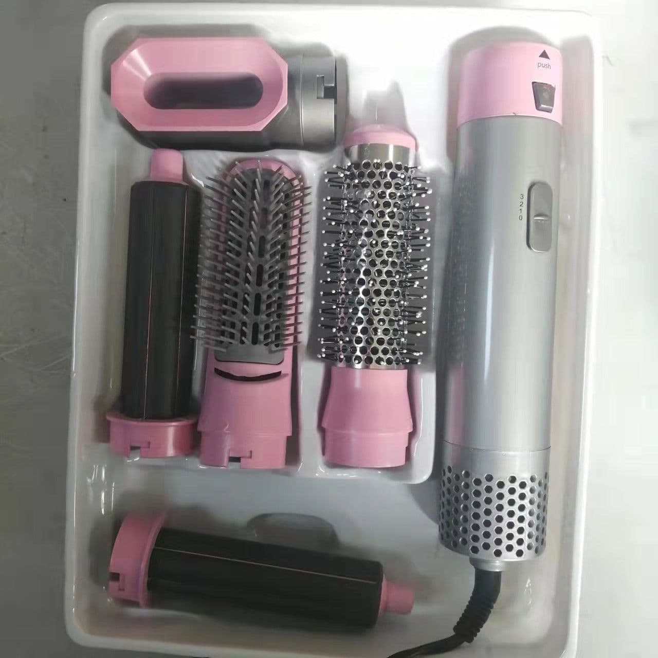 image-Hot Air Hair Straightener Comb 5-in-1 Styling Dryer Brush