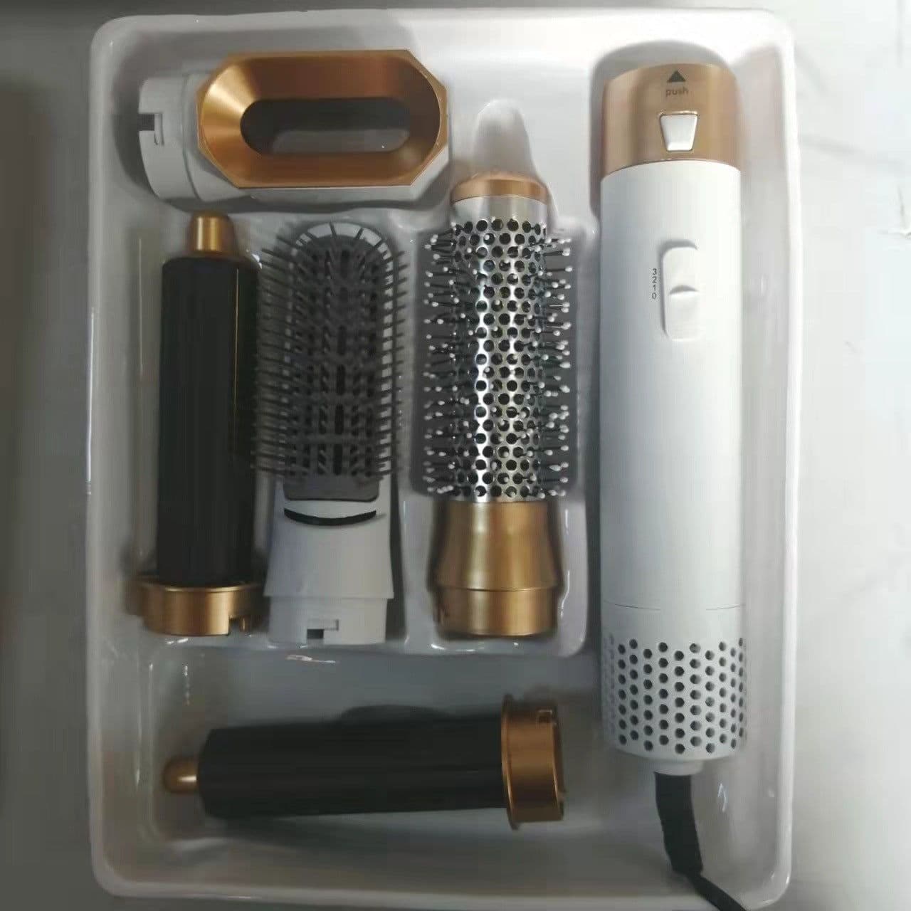 image-Hot Air Hair Straightener Comb 5-in-1 Styling Dryer Brush