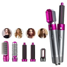 image-Hot Air Hair Straightener Comb 5-in-1 Styling Dryer Brush