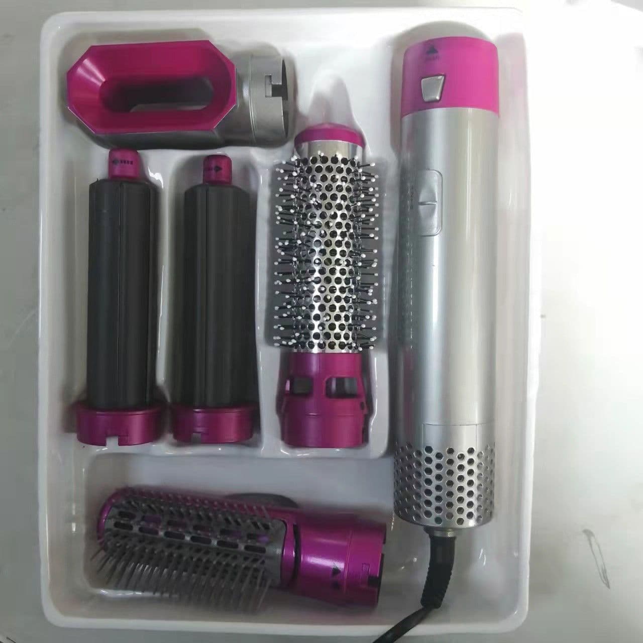 image-Hot Air Hair Straightener Comb 5-in-1 Styling Dryer Brush