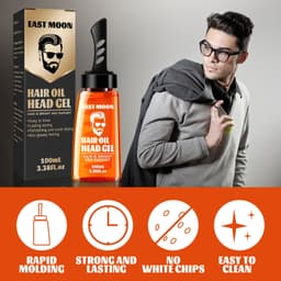 image-East Moon Men's Hair Wax Comb - Styling & Moisturizing