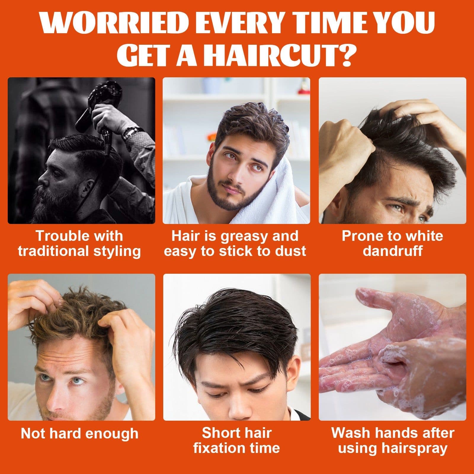 image-East Moon Men's Hair Wax Comb - Styling & Moisturizing