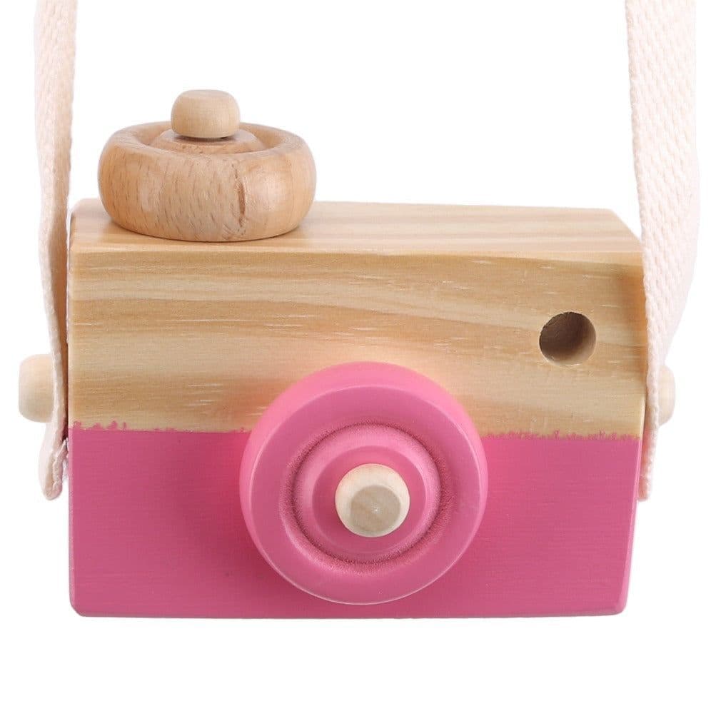 image-Wooden Camera Toy for Children 4-6 Years Beech Wood 10x8x5.5cm