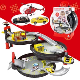 image-Art Tire Parking Lot Track Car Model Educational Toy Set