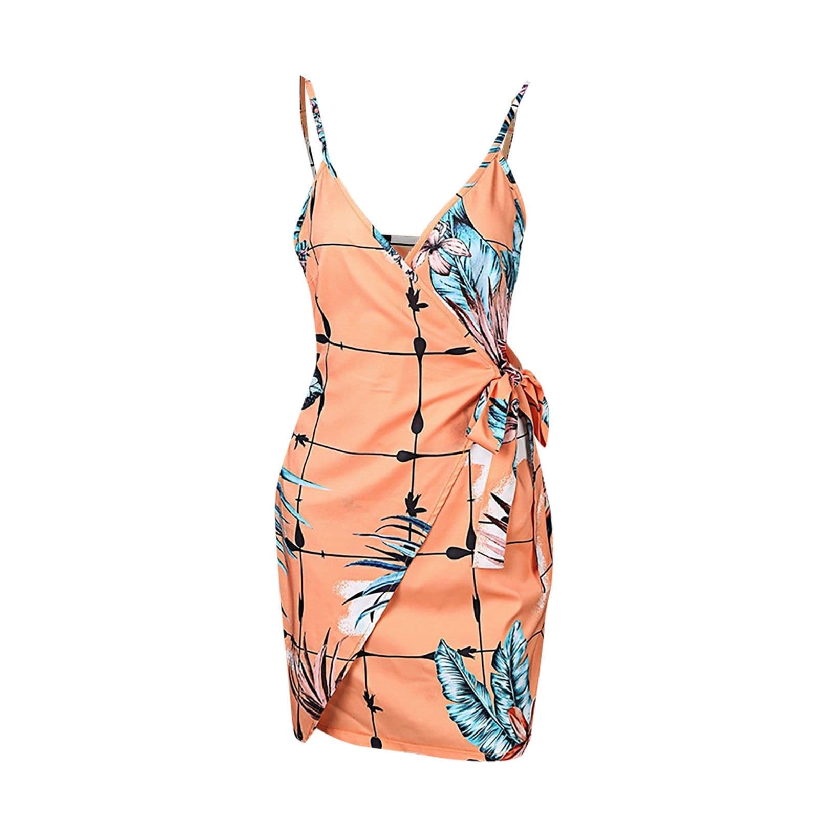 image-Women's Black Printed Sling Mini Dress High Waist Polyester