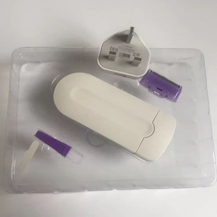 image-Laser Hair Remover Epilator USB Rechargeable Blue Light