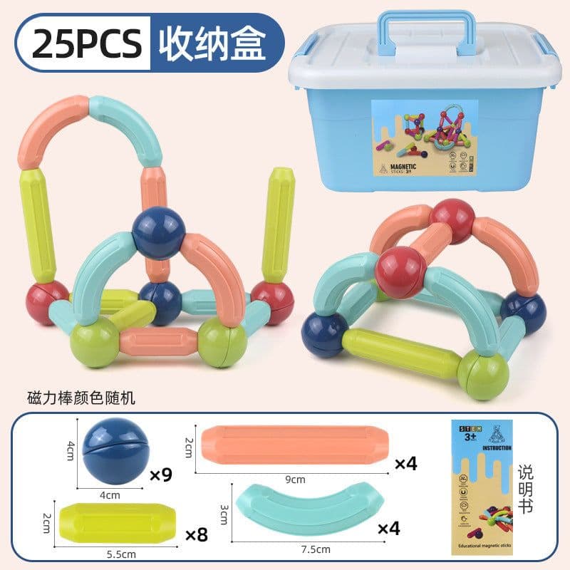 image-Magnetic Building Blocks Set Educational STEM Toy for Kids Ages 7-14