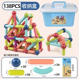 image-Magnetic Building Blocks Set Educational STEM Toy for Kids Ages 7-14
