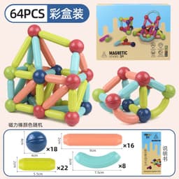 image-Magnetic Building Blocks Set Educational STEM Toy for Kids Ages 7-14